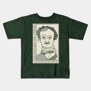 Edgar Allan Poe Literary Giant Kids T-Shirt